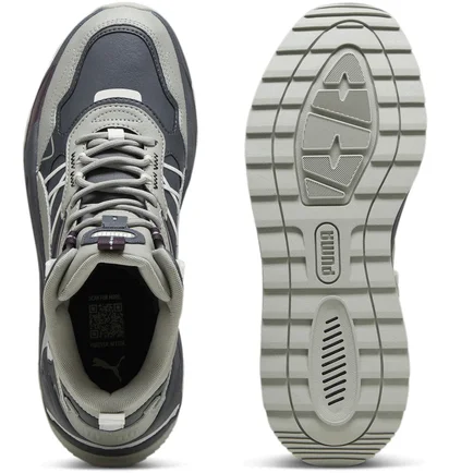 Кроссовки унисекс Puma Trinity Mid Hybrid L Black/Grey 393985-10