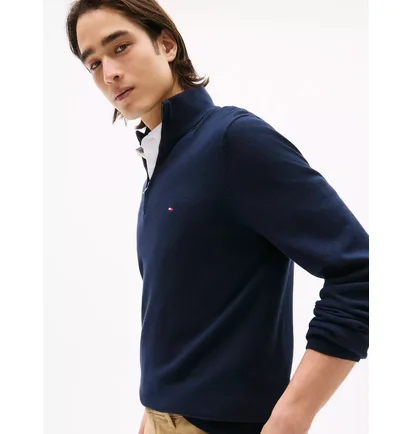 Кофта мужская Tommy Hilfiger Classic Quarter-Zip Sweater Blue 78J9329-410-FAP