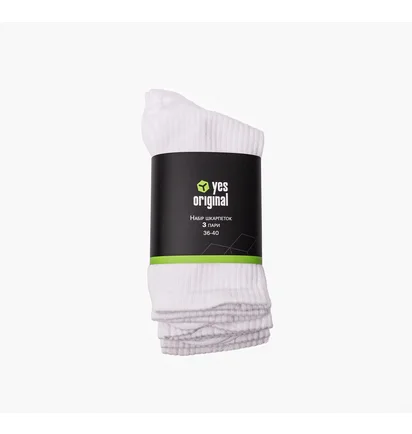 Шкарпетки унісекс yes, original (3 пари) White 100000-113