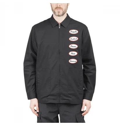 Куртка унисекс Pleasures Power Gas Station Jacket Black P21SP025-BLACK
