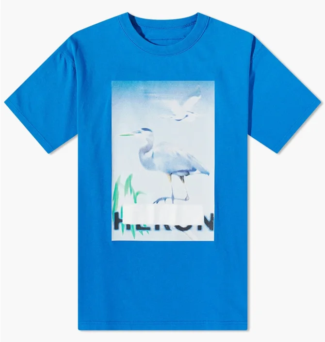Футболка чоловіча Heron Preston Censored Tee Blue HMAA032S23JER0024540