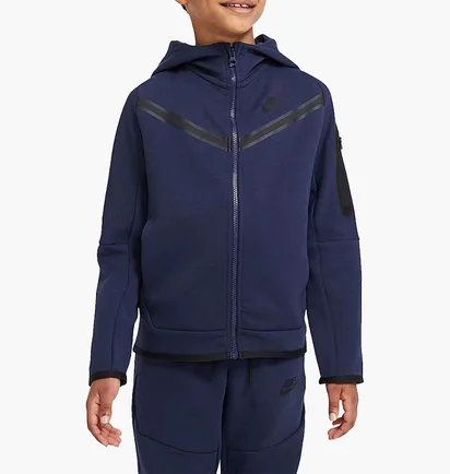 Толстовка детская Nike B Nsw Tch Flc Fz Blue CU9223-410