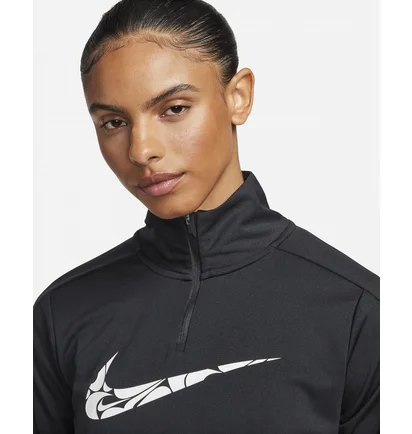 Лонгслів жіночий Nike Camada 1/4 Dri-Fit Swoosh Black FN2636-010