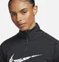 Лонгслів жіночий Nike Camada 1/4 Dri-Fit Swoosh Black FN2636-010