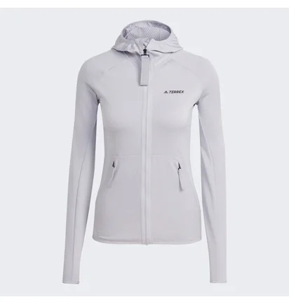 Кофта женская Adidas Terrex Tech Flooce Light Hooded Hiking Jacket Grey Ht2048