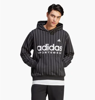 Худи мужское Adidas Pinstripe Fleece Hoodie Black Ib8381