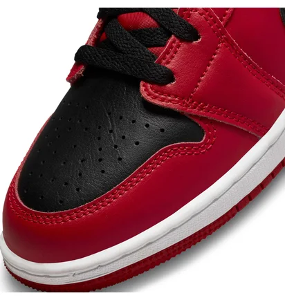 Кроссовки детские Air Jordan 1 Mid Gs Red/Black 554725-660