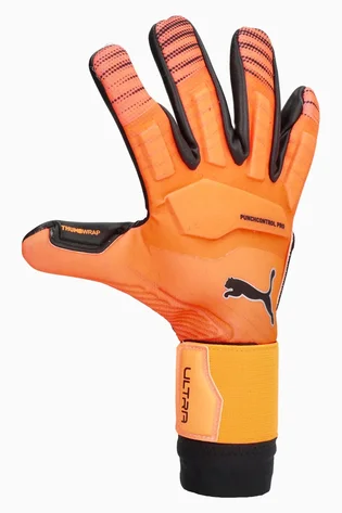 Перчатки вратарские мужские Puma Ultra Ultimate Hybrid Orange/Black 042081-02
