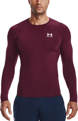 Лонгслів чоловічий Under Armour Hg Comp Ls Bordo 1361524-609