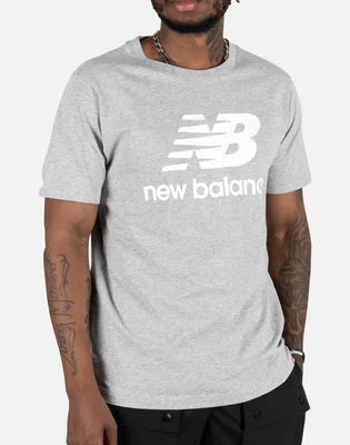 Футболка мужская New Balance Althetic Split Stack Logo Tee Grey MT41502AG