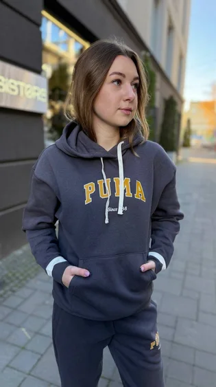 Спортивний костюм жіночий Puma WomenS Sports Suit Grey 692674-13__692668-13