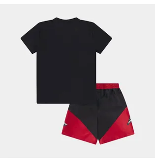 Спортивный костюм детский Air Jordan Stacked Short Preschool Lifestyle Matching Set Black 85D768-023