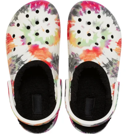 Тапочки унисекс CROCS Classic Lined Tie-Dye Clog Multi 206341-0C4