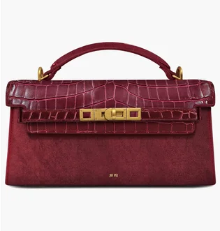 Сумка женская JW PEI Noor Faux Suede Top Handle Bag Bordo BB2025BG121869JWP