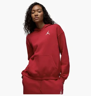 Худі жіноче Air Jordan Jumpman WomenS Fleece Pullover Hoodie Red/White IM9807-687