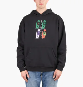 Худи мужское Brain Dead Throwing Hands Black BDF21T09001948