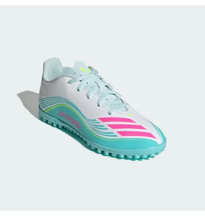 Сороконожки детские Adidas F50 Messi Club White/Turquoise JQ0949