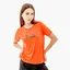Футболка женская AUSTRALIAN Logo Flowers Tee Jersey V Orange LSDTS0027-119