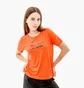 Футболка женская AUSTRALIAN Logo Flowers Tee Jersey V Orange LSDTS0027-119