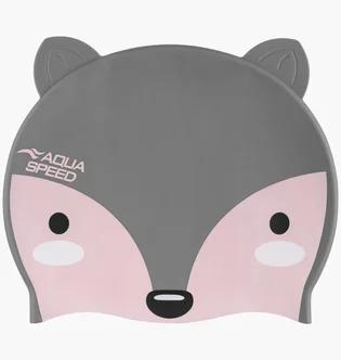 Шапочка для плавания детская Aqua speed Zoo Fox 9815 Grey 115-26