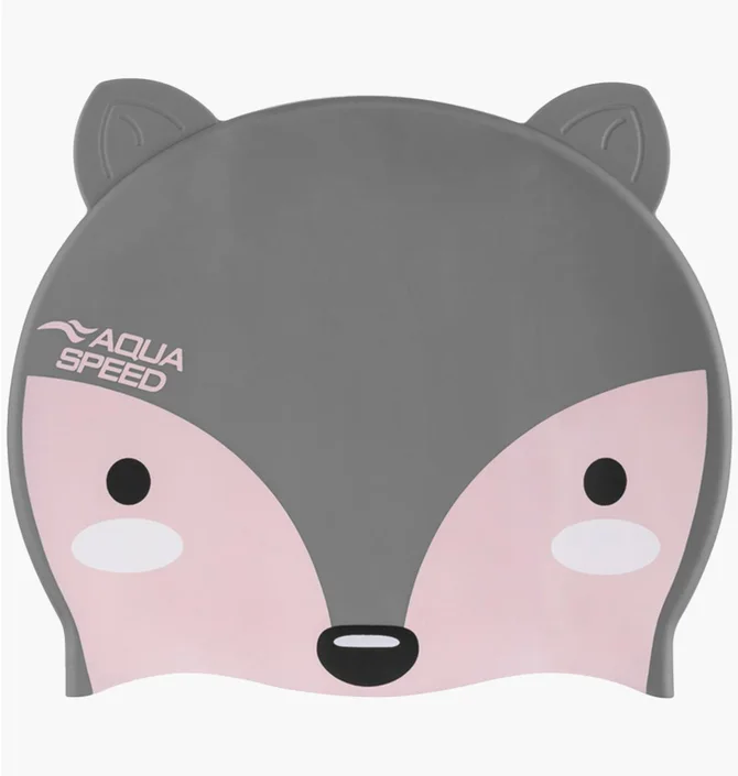Шапочка для плавання дитяча Aqua speed Zoo Fox 9815 Grey 115-26