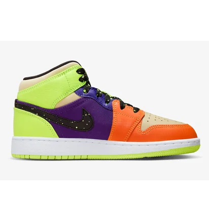 Кросівки дитячі Air Jordan 1 Mid Volt/Vivid Multi FD8795-700
