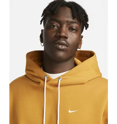 Худі чоловіче Nike Solo Swoosh MenS Fleece Pullover Hoodie Yellow DX1355-754