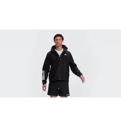 Вітровка чоловіча Adidas Bsc 3-Stripes Rain.Rdy Jacket Black H65773