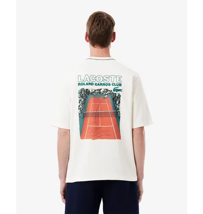 Футболка мужская Lacoste Roland-Garros Edition Jersey T-Shirt White TH8757-51-70V