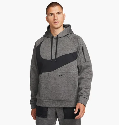 Худи мужское Nike M Nk Tf Hd Po Swoosh Grey Dq5401-071