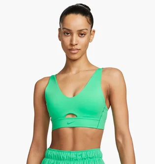 Топ женский Nike Indy Plunge Cutout WomenS Medium-Support Padded Sports Bra Green DV9837-363