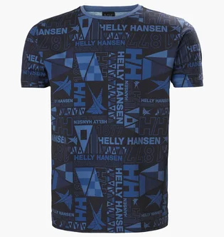 Футболка мужская Helly Hansen Newport T-Shirt Black/Blue 34303-585