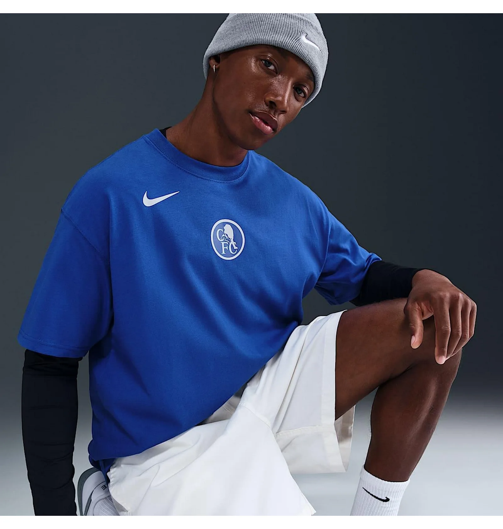 エンフォルド 25AW KNIT COMBI SHIRT 異素材 サックスブルー ᐉ Футболка мужская Nike Cfc T90 Remix Blue HV4898-480 - купить в