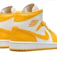 Кроссовки женские Air Jordan Wmns Jordan 1 Mid White/Yellow BQ6472-117