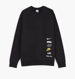 Свитшот мужской Nike Sweat Crew Multi Logo Black DX0781-010