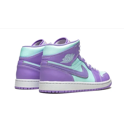 Кроссовки мужские Air Jordan 1 Mid Violet/Turquoise 554724-500