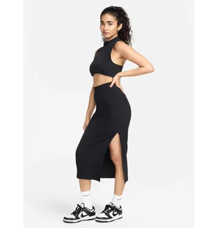 Юбка женская Nike W Nsw Nk Chll Knt Rib Md Skirt Black FQ1636-010