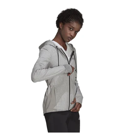 Толстовка жіноча Adidas Designed To Move Full-Zip Hoodie Grey H10177