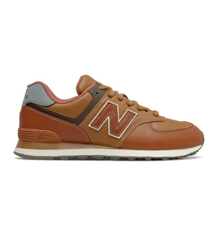 Кроссовки мужские New Balance 574 Leather Brown Ml574Oma