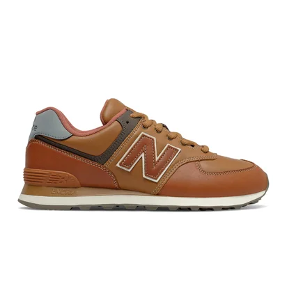 Кроссовки мужские New Balance 574 Leather Brown Ml574Oma