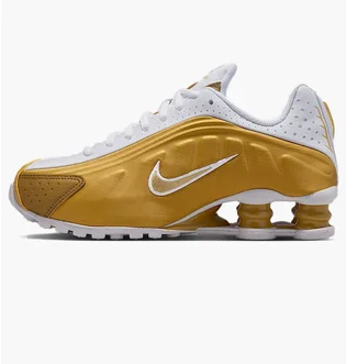Кросівки дитячі Nike Shox R4 Big Kids Shoes Gold/White CW2626-700