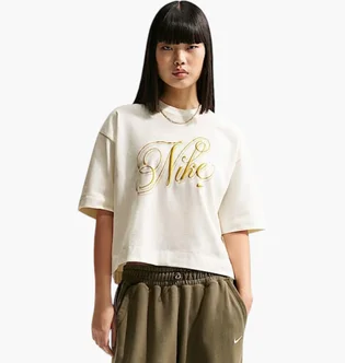 Футболка жіноча Nike Nsw Ss Tee Boxy Script Beige IH7607-133