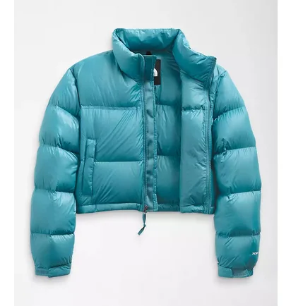 Пуховик жіночий The North Face Print Nuptse Short Light Blue NF0A5GGE-4Y3