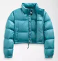 Пуховик жіночий The North Face Print Nuptse Short Light Blue NF0A5GGE-4Y3