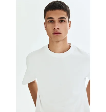 Футболка чоловіча H&M Relaxed Fit White 1309319011