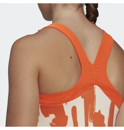 Майка женская Adidas Thebe Magugu Tennis New York Y-Back Tank Top White/Orange Ht4235