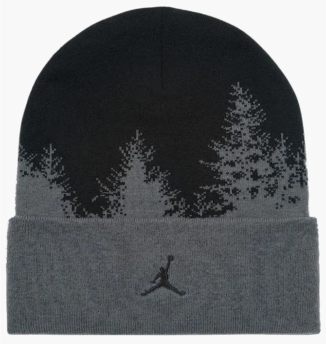 Шапка унисекс Air Jordan Peak Beanie Grey/Black HV1077-068