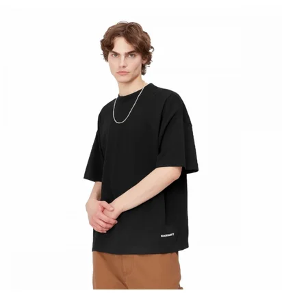 Футболка мужская Carhartt Wip S/S Link Script T-Shirt Black I031373-0D2XX