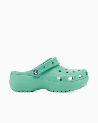 Тапочки женские Crocs Classic Platform Clog Turquoise 206750-3UG