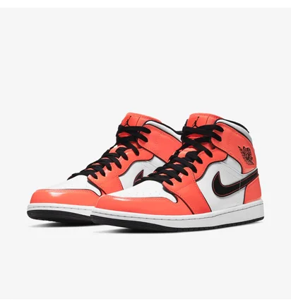 Кроссовки мужские Air Jordan 1 Mid SE White/Orange DD6834-802